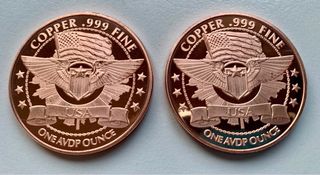 Set di 4 monete in rame 999 Sicurezza nei Numeri