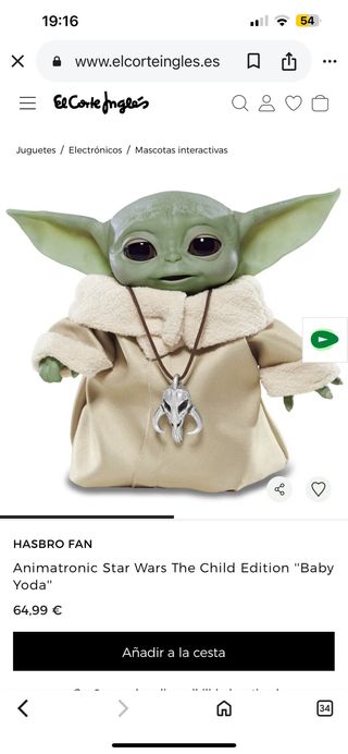 Muñeco Baby Yoda Electrónico