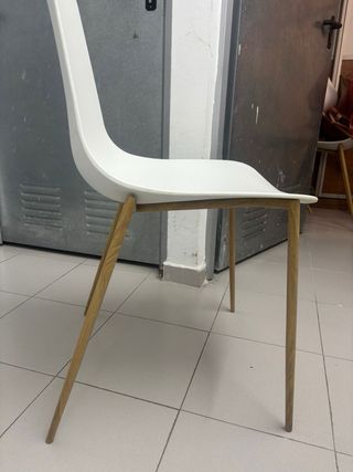 Pack 4 Sillas Comedor Nederby Blanco/Roble