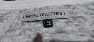 Top Bershka bianco ricamato