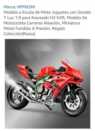 Moto a escala 1:9 Kawasaki H2R.