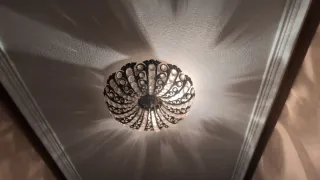 Lámpara de techo antigua cristal y metal