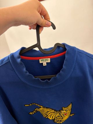 Sudadera Kenzo azul con tigre bordado