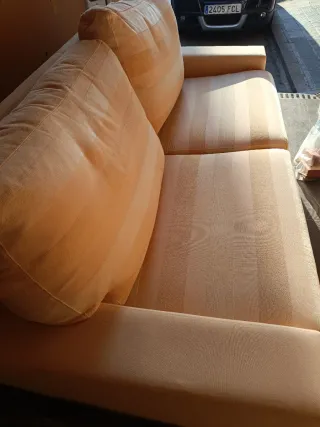 Sofá 2 plazas tela beige