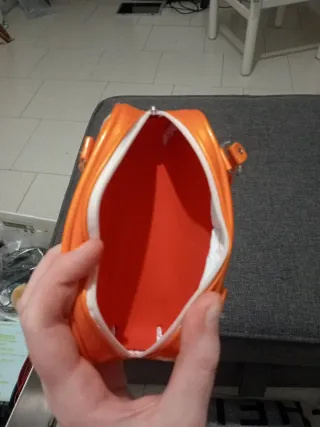 Borsetta pochette porta occhiali vintage arancio