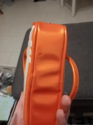 Borsetta pochette porta occhiali vintage arancio