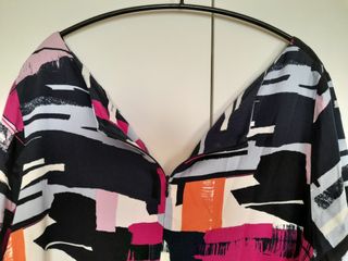 Vestido estampado multicolor manga larga