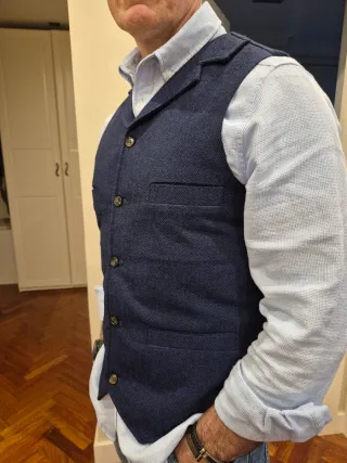 NUEVO Chaleco de vestir azul