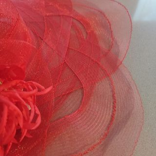 Cappello a tesa larga rosso
