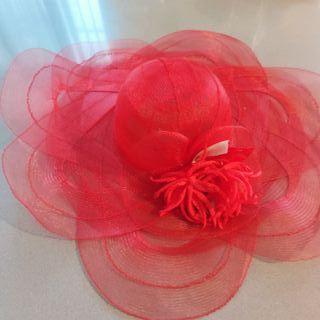Cappello a tesa larga rosso