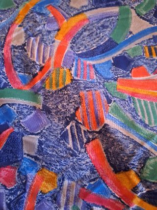 Quattro tessuti misto sintetico fantasia colorata