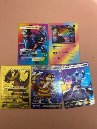 Cartas Pokémon Doradas Coleccionables
