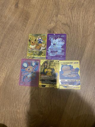 Cartas Pokémon Doradas Coleccionables