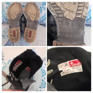 Rieker Payton Combat Boots-Newspaper Print mujer.