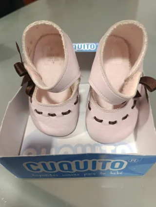 Zapatos bebé niña Cuquito rosa