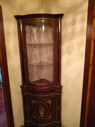 Armario Esquinero Marquetería Madera