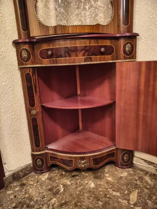 Armario Esquinero Marquetería Madera