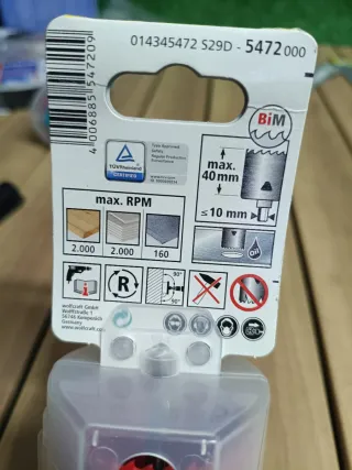 wolfcraft Sierra de corona ø54x40mm universal