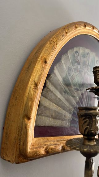 Antiguo abanico enmarcado