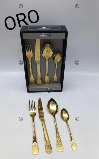 Posate Bavaria color  oro 24 pezzi