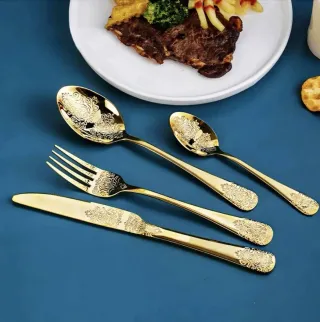 Posate Bavaria color  oro 24 pezzi