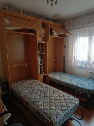 Mueble modular madera 2 camas abatibles