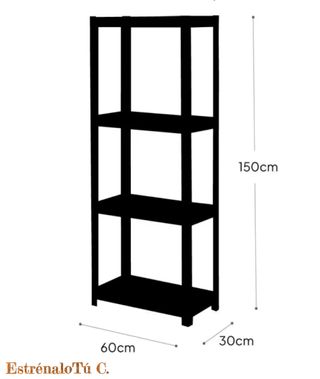 Estantería Metálica Negra