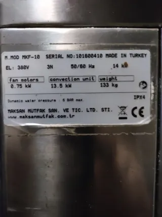 Horno Industrial  pastelería MKF-10