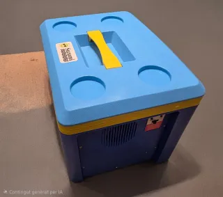 Nevera portátil Suzumi azul y amarilla