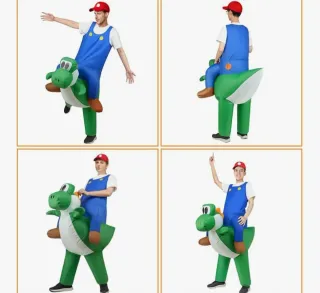 Disfraz inflable Mario Bros Talla Única.