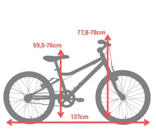 Bicicleta infantil btwin RIVERSIDE 100 blanca 20"