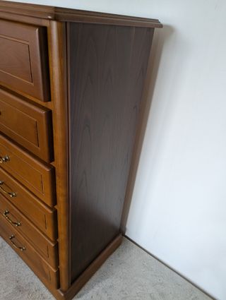 Cómoda de madera con 6 cajones