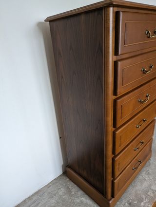 Cómoda de madera con 6 cajones