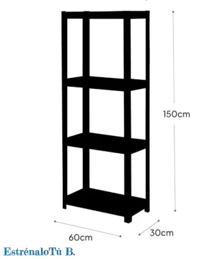 Estantería Metálica Negra