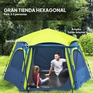 Tienda Campaña 4 Personas Fácil Montaje