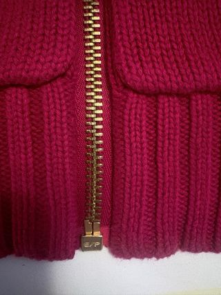 Chaqueta Polo Ralph Lauren Roja Punto Cremallera