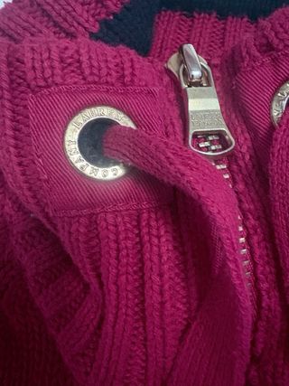 Chaqueta Polo Ralph Lauren Roja Punto Cremallera