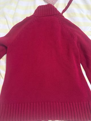 Chaqueta Polo Ralph Lauren Roja Punto Cremallera