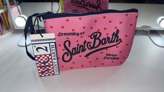 Pochette MC2 Saint Barth con cuori rossi