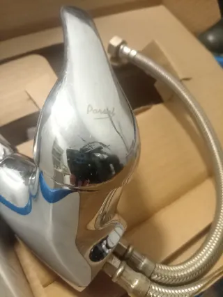 Grifo de Fregadero Metálico Plateado