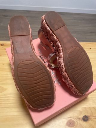 Sandalias Alma en Pena cuña rosa