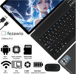 Tablet 10” con teclado, funda y ratón