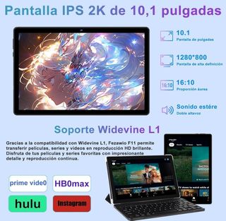 Tablet 10” con teclado, funda y ratón