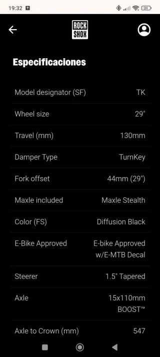 Rockshox 35 silver TK 29" 130mm EMTB