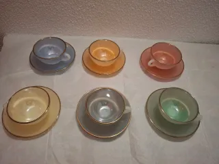 Juego 6 Tazas Arcopal Cristal Colores