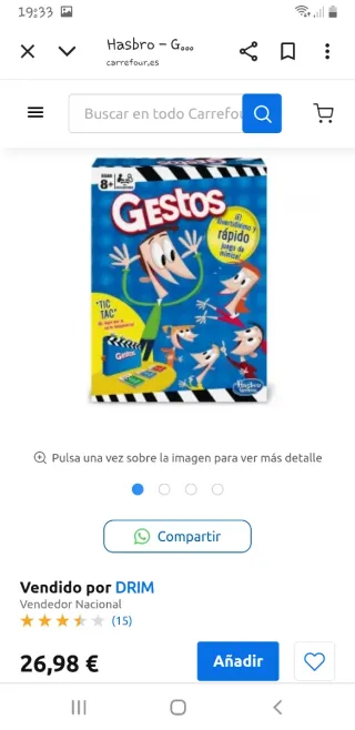 Juego de Gestos Hasbro y regalo