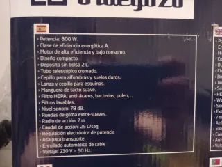 Aspiradora Orbegozo Ciclónica FALTA EL FILTRO