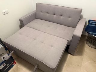 Sofá Cama Gris Tela