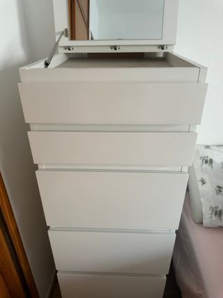 Cómoda 6 cajones con espejo