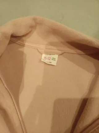 Sudadera niña cremallera rosa